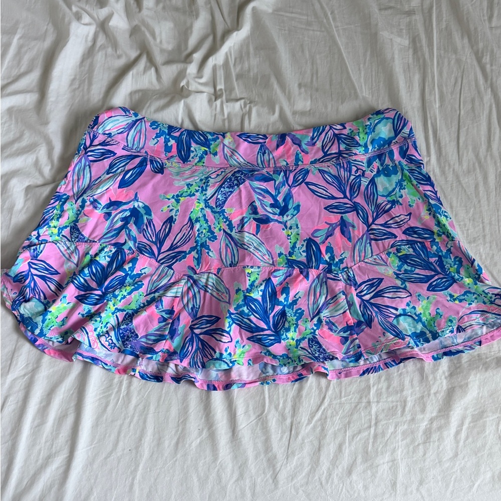 Floral Pink and Blue Skirt